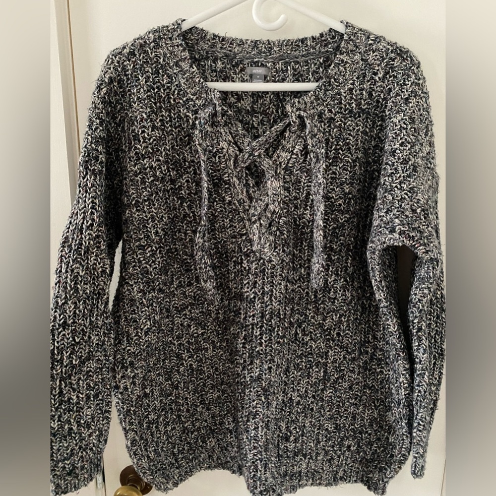 Grey sweater with V Neck
